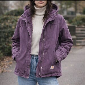 VINTAGE Carhartt  women’s Purple Hooded Jacket
